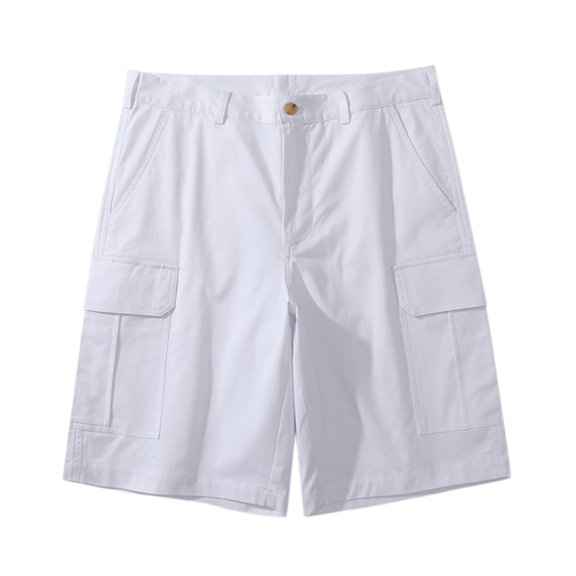 Aayomet Mens Swim Trunks Mens Summer Fashion Casual Polyester Peach Skin Printed Beach Shorts Beach Pants Pants,White L