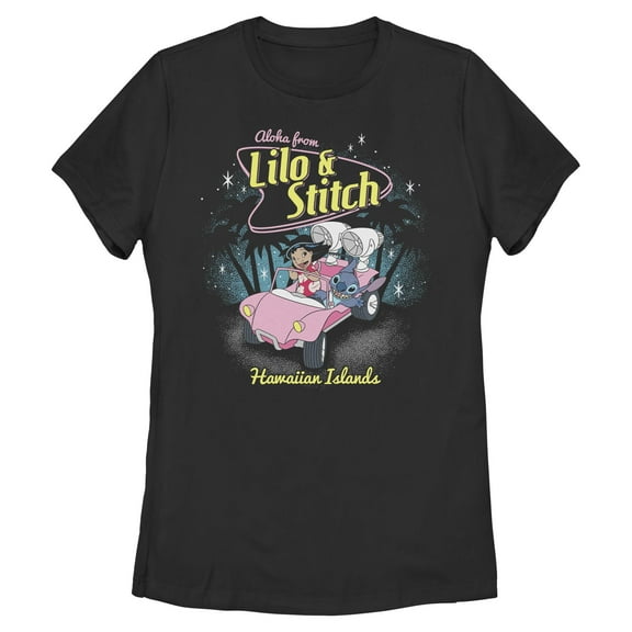 Womens Lilo & Stitch Retro '50s Hawaiian Islands T Shirt