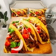 thumbnail image 2 of Erosebridal Taco Bed Sheets Twin for Adults,Burrito Tortilla Sheet Set Funny Decor for Home,Realistic Food Fitted Sheet Novelty Tacos Birthday Gifts Top Sheet, 2 of 5