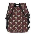 thumbnail image 4 of Disketp Skull colorful flower Backpack for Men and Women - Lightweight Backpack Classical with Multi-pockets Casual Daypack for College Workplace Travel, 4 of 5