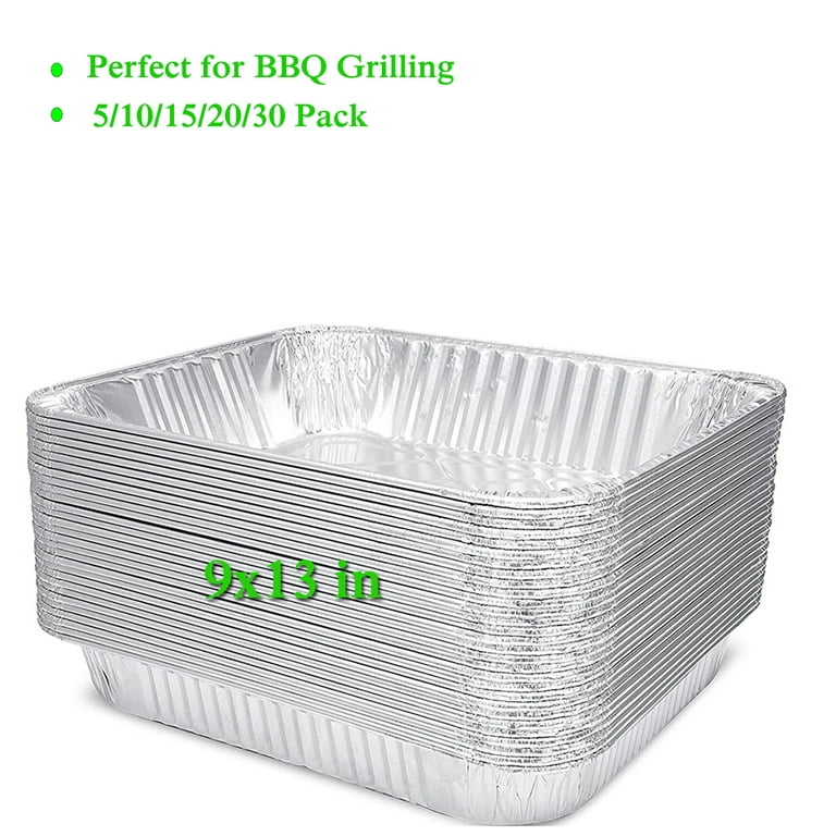 50Pcs Disposable Round Aluminum Foil BBQ Food Tray Container Non-stick  Baking Pan High Temperature Resistance Aluminum Foil Pans - AliExpress