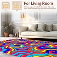 thumbnail image 2 of ODIKA 2'x3' Machine Washable Non-Slip Area Rug, Whimsical Kaleidoscope with Vibrant Colors and Shapes High Traffic Rug, Pink, 395745, 2 of 7