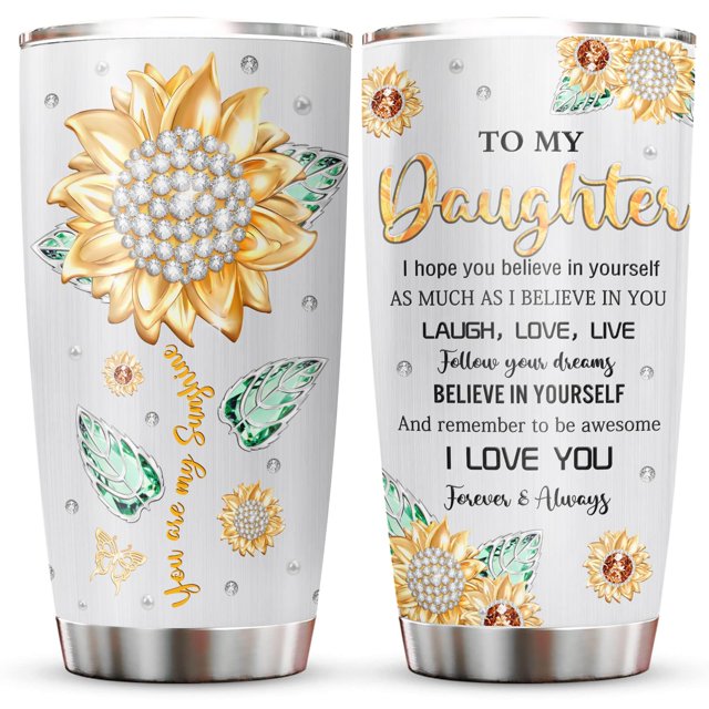 Vaso de regalo para hija Muilzon de acero inoxidable de 20 oz