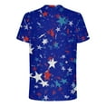 thumbnail image 5 of cllios 4th of July Shirts for Men Big and Tall Patriotic Red White and Blue Graphic Tees Slim-fit Crewneck Top Breathable Short Sleeve T Shirt, 5 of 5