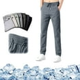 thumbnail image 4 of Glisme Mens Pants Casual Stretch Pants Ice Cool Breathable Running Jogger Drawstring Sweatpants With Pockets Men Pants Casual Summer Grey, 4 of 5