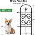 thumbnail image 3 of WarmHaven 8 Panels 24in(H)×10ft(L) Decorative Garden Fences and Borders for Dogs Pre-Linking Panels No Dig Garden Edging Border Fence for Animal Barrier Fencing for Flower Bed Yard Patio, 3 of 7