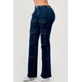 thumbnail image 2 of Baggy Carpenter Multi-Pockets Low-Rise Wide Leg Cargo Jeans, 2 of 5