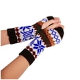 thumbnail image 2 of Luxalzxs Gloves for Cold Weather Women Wool Knit Fingerless Snowflake Pattern Keep Warm Winter Gloves, 2 of 4