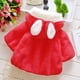 thumbnail image 4 of Abrigo De Invierno Para Niños Pequeños Chaquetas De Abrigo Para Niñas Chaquetas De Felpa De Color Sólido Orejas De Conejo Lindas Sudadera Con Capucha Abrigo Grueso Capa Roja Odeerbi LM103-3768, 4 of 5