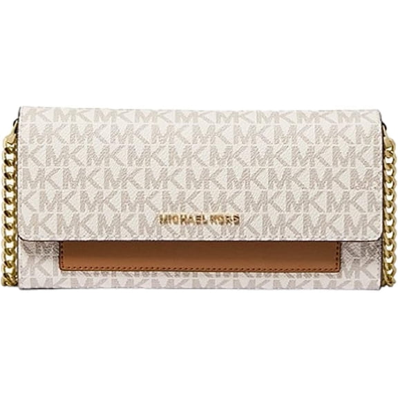 Michael Kors Jet Set Women's Saffiano Leather Crossbody Bag, Vanilla