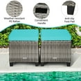thumbnail image 6 of Kadyn Outdoor Footstool Footrest Furniture,Patio Wicker Ottoman, 2PCS Patio Rattan Wicker Ottoman Seat with Removable Cushions-Turquoise, 6 of 8