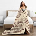 thumbnail image 5 of to My Wife Custom Name Blanket, Gifts for Wife Women from Husband, Personalized Throw Blankets for Couch Travel, Soft Present for Anniversary Wedding Birthday Valentines Christmas, 60"x50", 5 of 5