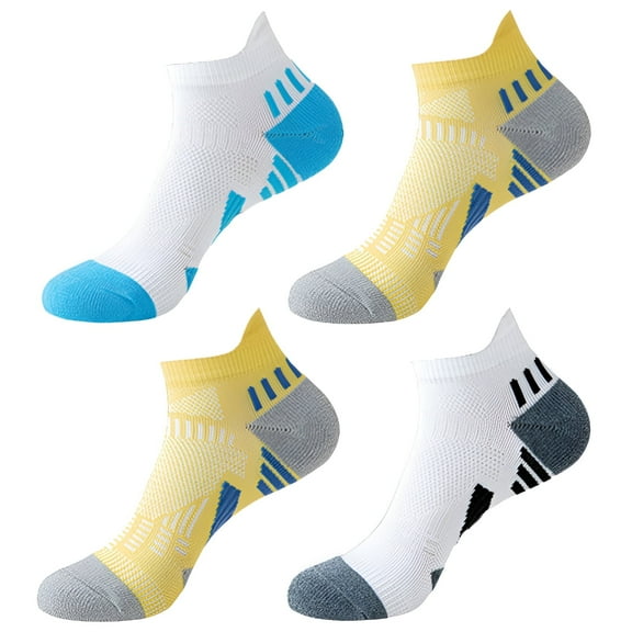 TELOLY 4Pairs Mens Ankle Socks9-13Mens Ankle Socks Size 9-11 Men's Socks ,Colormixing1