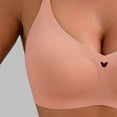 thumbnail image 4 of Yutgune Bras For Women Jelly Wireless Bra V Neck Heart Detail Support Lift Comfortable Everyday Bralette, 4 of 5