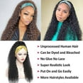 thumbnail image 3 of Bandeau Perruques Cheveux Bouclés pour Femmes Noires Densité Crépue Bouclée, 3 of 5