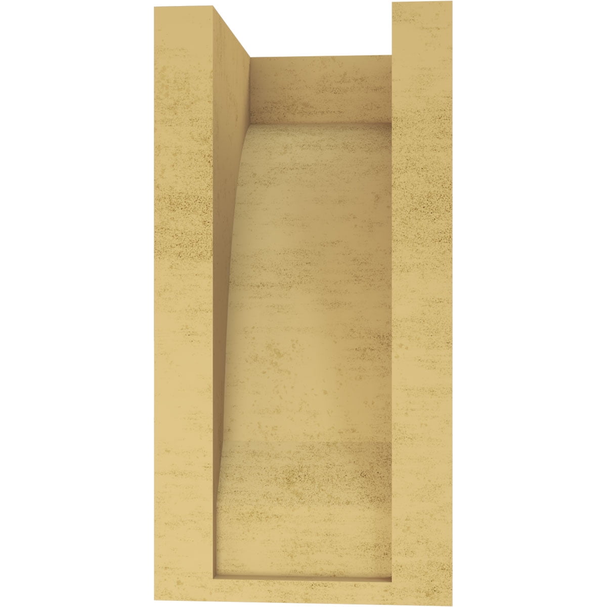 5"W x 5"D x 10"H Wide Moab Rough Cedar Woodgrain TimberThane Corbel, Primed Tan