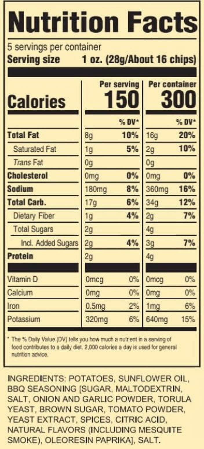 1 in 6 Snacks 9023905 5 oz Bagged Carolina Down East BBQ Potato Chips - Case of 14