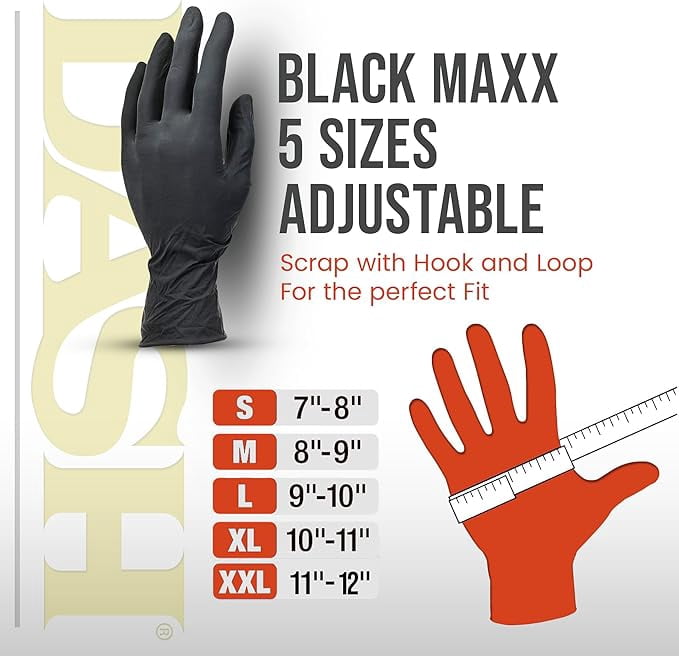 DASH Black Maxx Nitrile Exam Gloves Disposable | Advanced Nitrile Formulation, Medical Grade