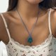 thumbnail image 4 of Collar con colgante de atrapasueños, elegante joyería, gargantilla con borlas sencillas --- Código de producto 47976, 4 of 5