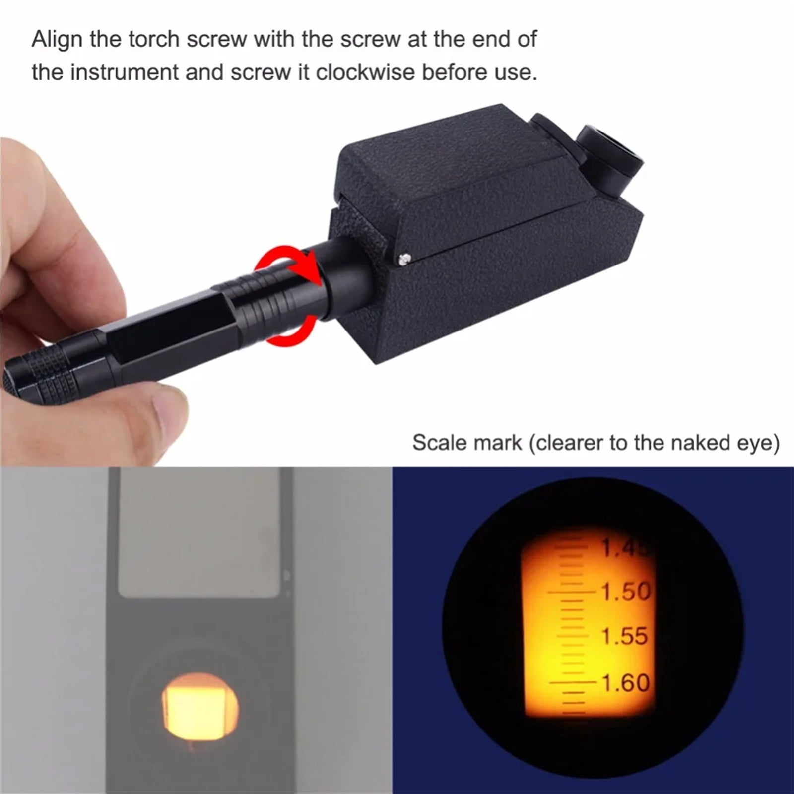 Instrument Tool Refractometer Diamond Detector External With Light Source Measurement Range