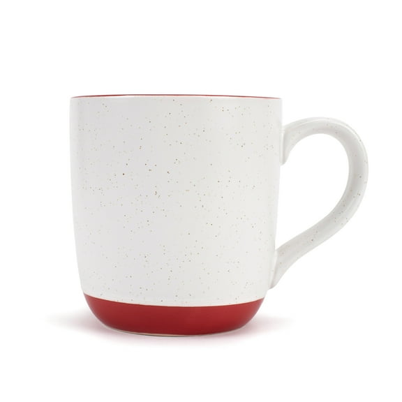 Elanze Designs Typewriter Speckled Red 13 ounce Ceramic Coffee Mugs Set of 4