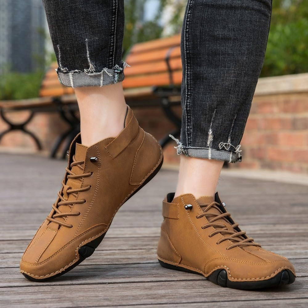 Vogany Shoes Women, Vogldeck - Waterproof and Breathable Orthopedic Shoes, Outdoor Beck Shoes Comfy Lightweight Non-Slip Orthopedic Sneakers Walking Hiking Ankle Boots(Khaki,US 6.5)