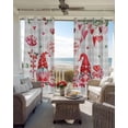 thumbnail image 3 of Gnomes Valentine's Day Black Out Curtains 72 Inch Long, Light Blocking Drapes with Black Liner, Pink Love Heart Branches Plaid Thermal Blackout Curtains for Bedroom Living Room 52"x72" 2 Panels, 3 of 8