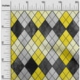 thumbnail image 2 of oneOone Georgette Viscose Yellow Fabric Argyle Sewing Craft Projects Fabric Prints By Yard 42 Inch Wide, 2 of 4