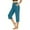 Blue, variant on Wyobmus Womens Summer Capri Pants Straight Fit Elastic Waist Drawstring Casual Pants Stretchy Loose Workout Lounge Trousers With Pockets S-3X Navy