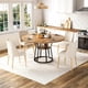 thumbnail image 3 of Space-saving round dining mesa para 4 con almacenamiento y metal legs, brown, 3 of 7
