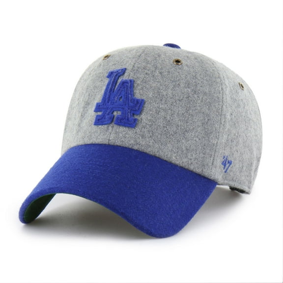 Men's '47 Gray/Royal Los Angeles Dodgers Golden Age Wool Clean Up Adjustable Hat