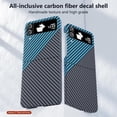 thumbnail image 2 of Aramid Fiber Case for Samsung Galaxy Z Flip 4 Case Aramid Fiber Thin Fit Slim Minimalist 6 FT Military Grade Drop Protection Case with Wireless Charging, Black&Blue, 2 of 12