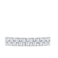 thumbnail image 5 of Rosec Jewels Certified Moissanite Half Eternity Ring - Wedding Anniversary Ring - D-VS1 Quality, 10K White Gold, US 3.00, 5 of 9