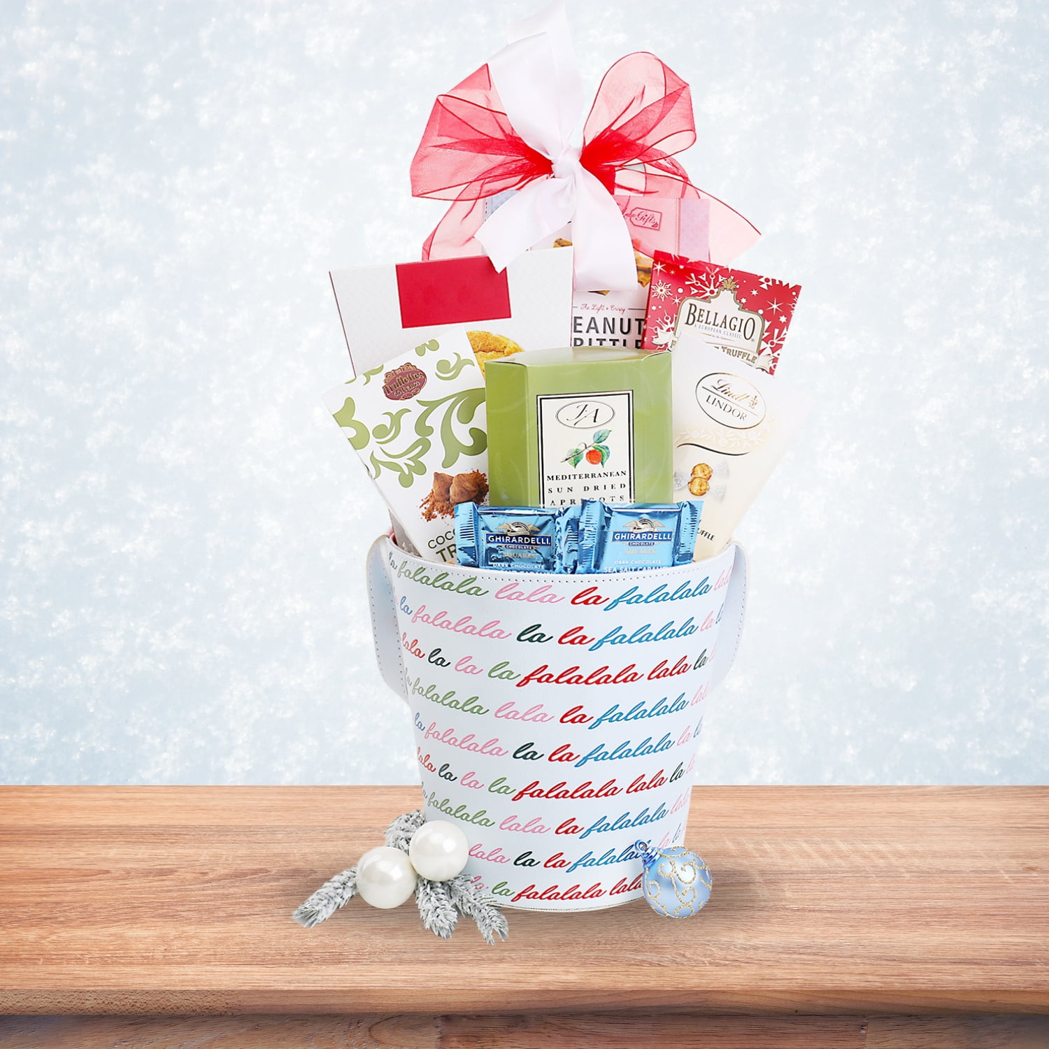 Alder Creek Gift Baskets Fa La La Gift Pail (8 Items Per Gift)