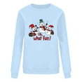 thumbnail image 2 of PFRNLF Christmas Sweatshirts for Women Cute Christmas Snowman Print Long Sleeve Pullover Tops, 2 of 5
