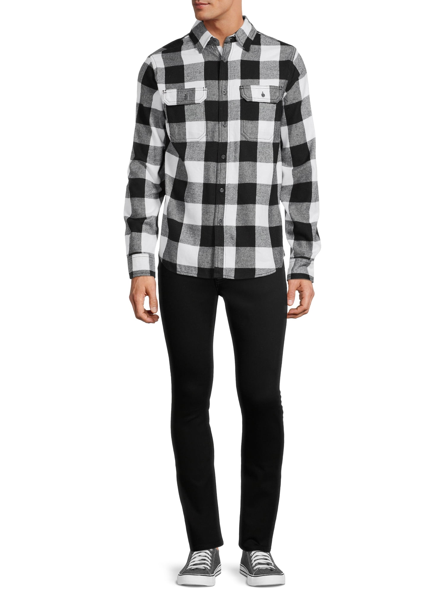George Men's and Big Men's Super Soft Flannel Shirt, up to 5XLT