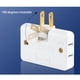 thumbnail image 5 of 0~250V 10A 2500W [Azul - Estándar de EE. UU.] Uno a tres enchufe adaptador convertidor de 180 grados, 5 of 5