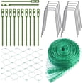 thumbnail image 1 of Red protectora para pájaros para frutas y verduras para jardín, cerca de nailon duradera y reutilizable con tela de malla fina, 4 x 10 m, incluye estacas y clips para el suelo, fácil de instalar,, 1 of 5