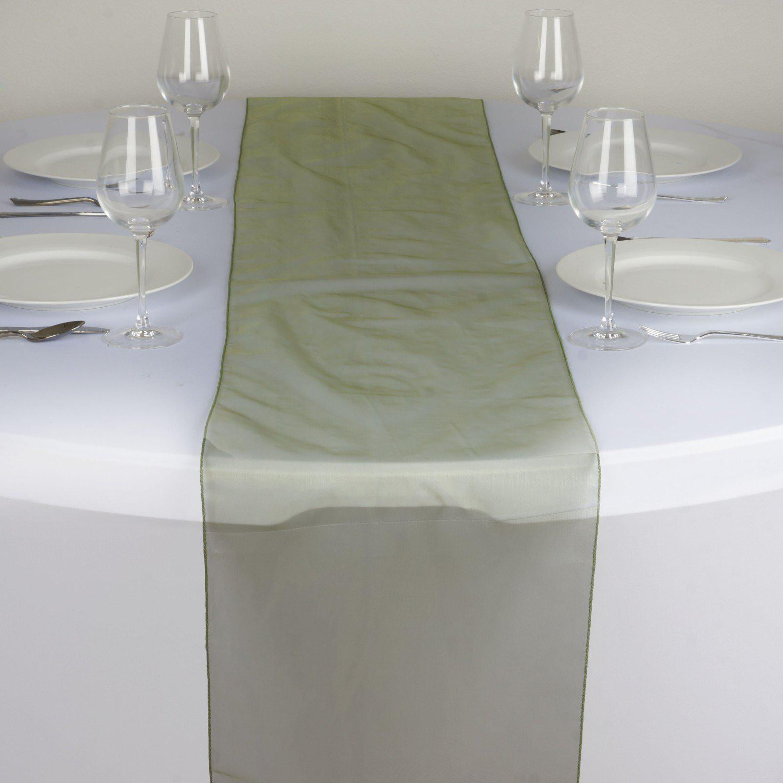 Green Apple Organza Fabric Table Runner Wedding Party Decoration Chair Sash 