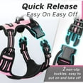 thumbnail image 6 of Dog Harness for Large Dogs, No Pull Service Vest with Reflective Strips and Control Handle, Adjustable and Comfortable for Easy Walking, No Choke Pet Harness with 2 Metal Rings, Pink, L, 6 of 9