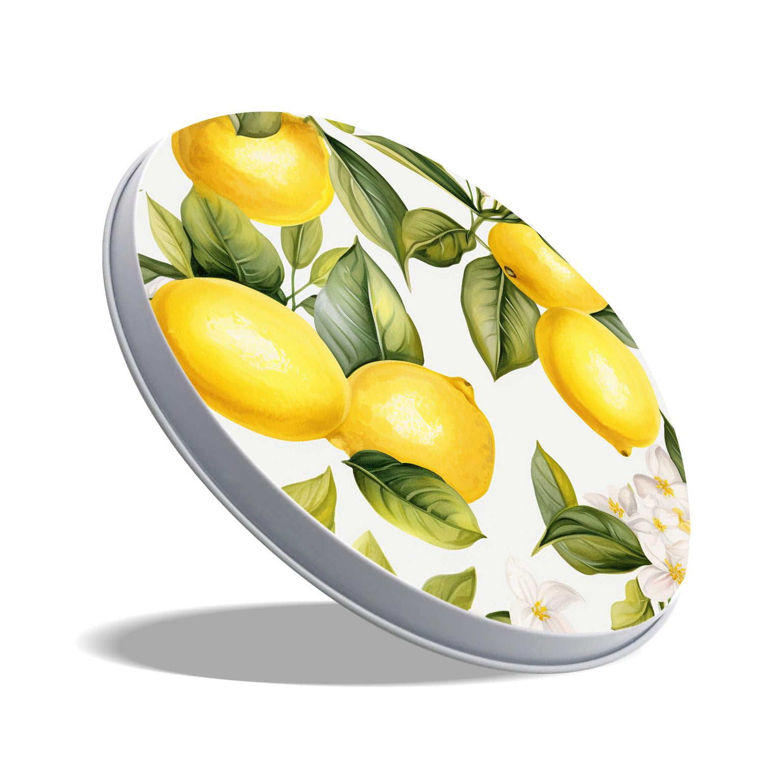 Stove Burner Covers 4 Pcs for ,Lemon Tree Branches Watercolor Summer colorful, Round Gas Stove Burner Cover 8Inch And 10Inch