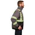 thumbnail image 4 of Bass Creek Outfitters Men's Oxford Insulated Safety Work Jacket with Hidden Hood, Sizes S-3XL, 4 of 13