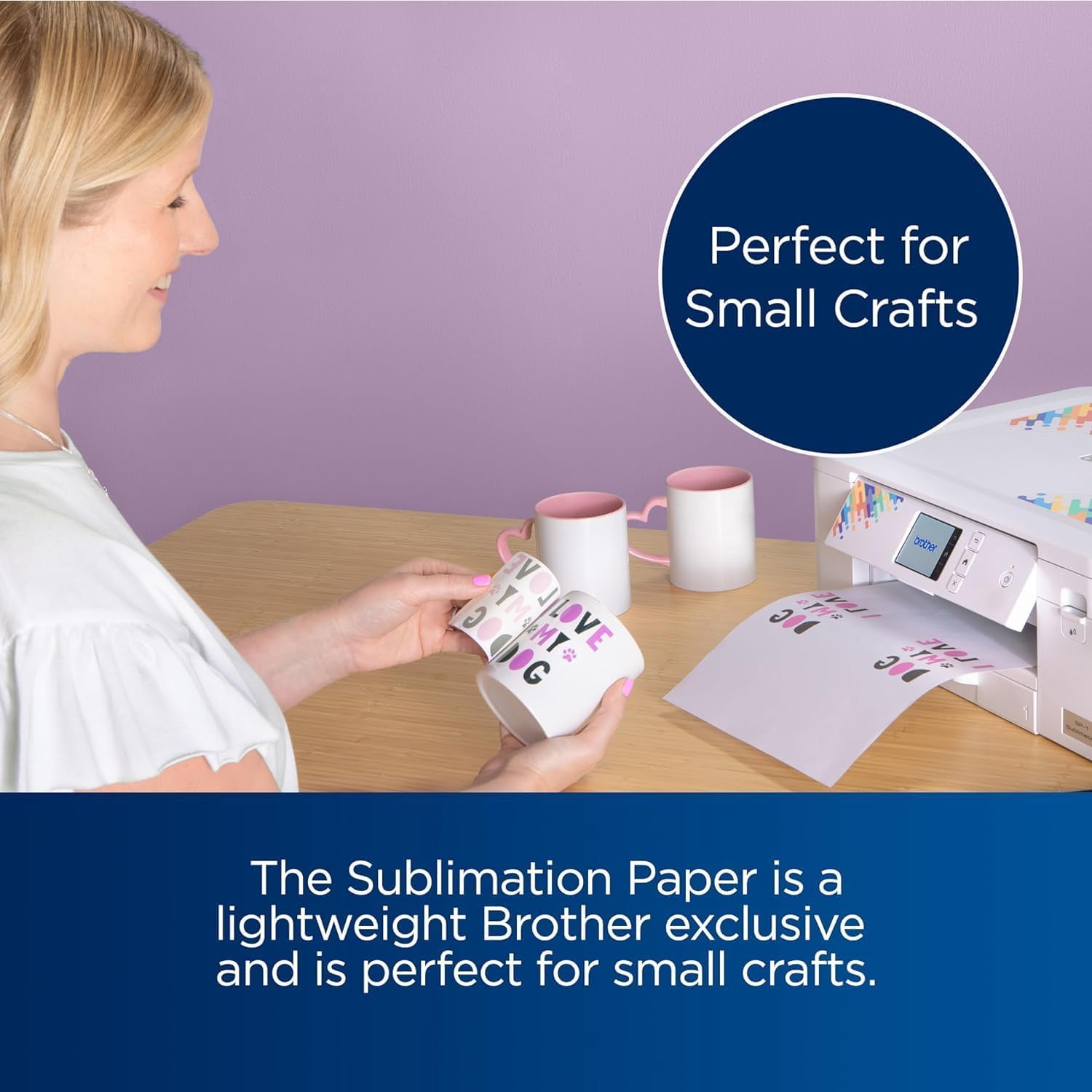Brother Genuine Sublimation 4-Color Ink Cartridge Set and 100 Sheets Sublimation Paper