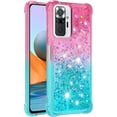 thumbnail image 3 of For Xiaomi Redmi Note 10 Pro/Note 10 Pro Max Case With Creativity Clear Gradient Quicksand Glitter Flowing Liquid Floating Case Bling Diamond Sparkle Cover for Redmi Note 10 Pro JB Powder Blue, 3 of 7