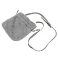 thumbnail image 4 of EeaseCA 1 Pc Adorable Plush Bag Fashionable Convenient Drawstring Bag (Light Grey), 4 of 7