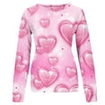 thumbnail image 5 of Jacenvly Valentine'S Day Shirts for Women Round Neck Blouse Loose Long Sleeve Shirt Lightweight Heart Printed Valentine'S Day Printed Blouse Casual Tunic Tops Multicolor, 5 of 5