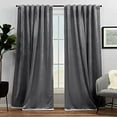 thumbnail image 6 of Exclusive Home Velvet Heavyweight Light Filtering Hidden Tab Top Curtain Panel Pair, 52"x84", Grey, 6 of 7