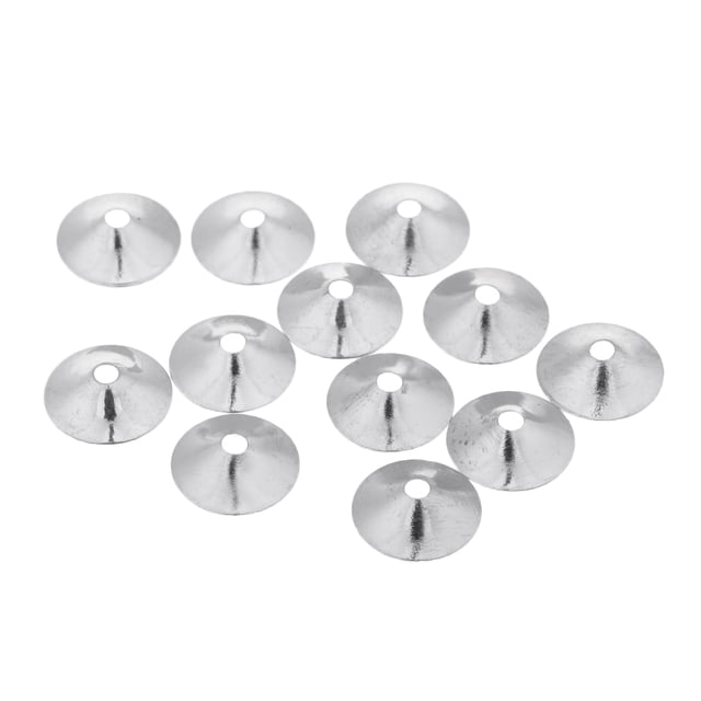 Cabezales de disco de latón Sunnimix 12 Uds. Materiales para atar moscas de tubo Plata