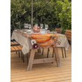 thumbnail image 2 of Outdoor Tablecloth with Umbrella Hole and Zipper, Orange Pumpkin Rectangle Table Cloth 60x84 Inch Waterproof Tablecloth, Thanksgiving Fall Leaves Botanical Wood Picnic Table Cover for Patio Camping, 2 of 7
