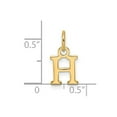 thumbnail image 2 of 14k Solid Yellow Gold Cutout Letter H Initial Pendant Necklace 15.2mm Long 0.7mm Thick Pendant for Women, 2 of 2